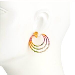 Kurt Geiger London Rainbow 🌈 Eagle Spiral Hoop Earrings NWT sold out
